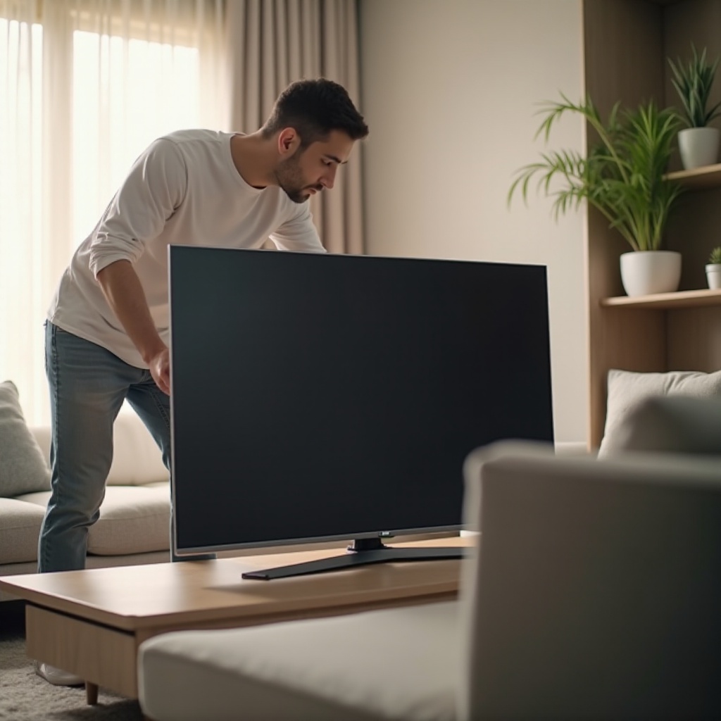 kuinka irrottaa jalan Samsung-televisiosta