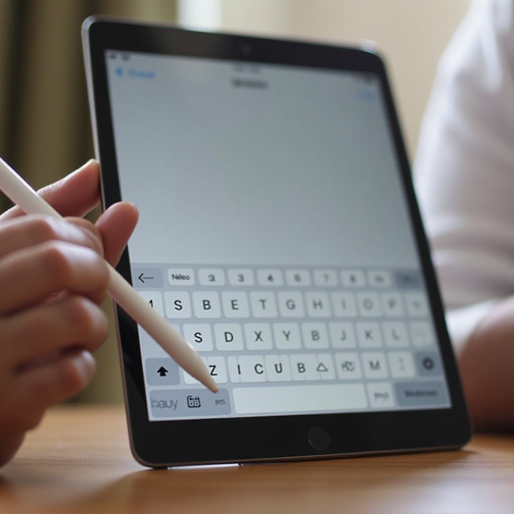 cómo hacer más grande el teclado en iPad con Apple Pencil