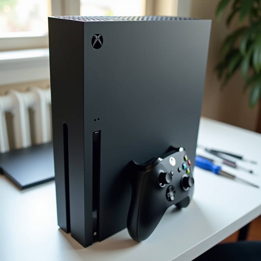 cómo quitar la parte trasera de una Xbox Series X