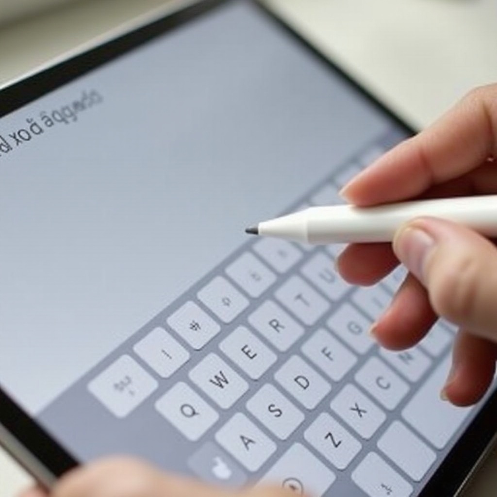 cómo hacer más grande el teclado en iPad con Apple Pencil